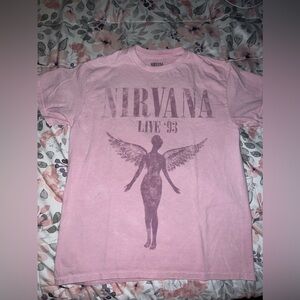 Medium Light Pink In Utero Nirvana Tee